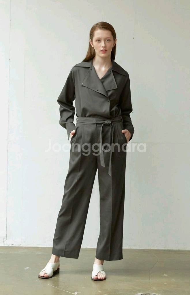 NUVO.10 누보텐 베이지 정장 셋업 점프수트--6