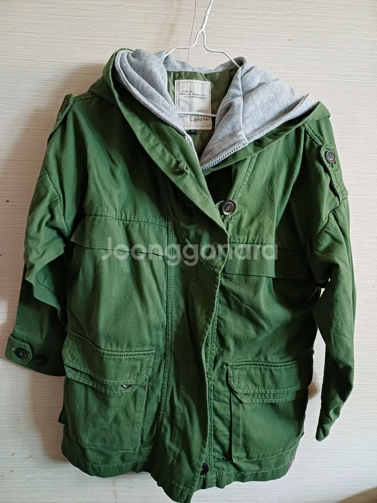 새상품 리틀브렌 조끼 카키야상 140--0