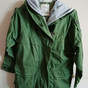 새상품 리틀브렌 조끼 카키야상 140