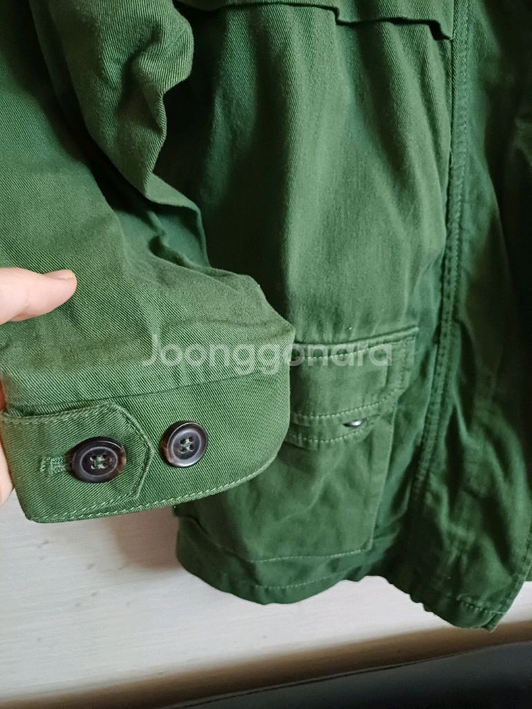 새상품 리틀브렌 조끼 카키야상 140--2