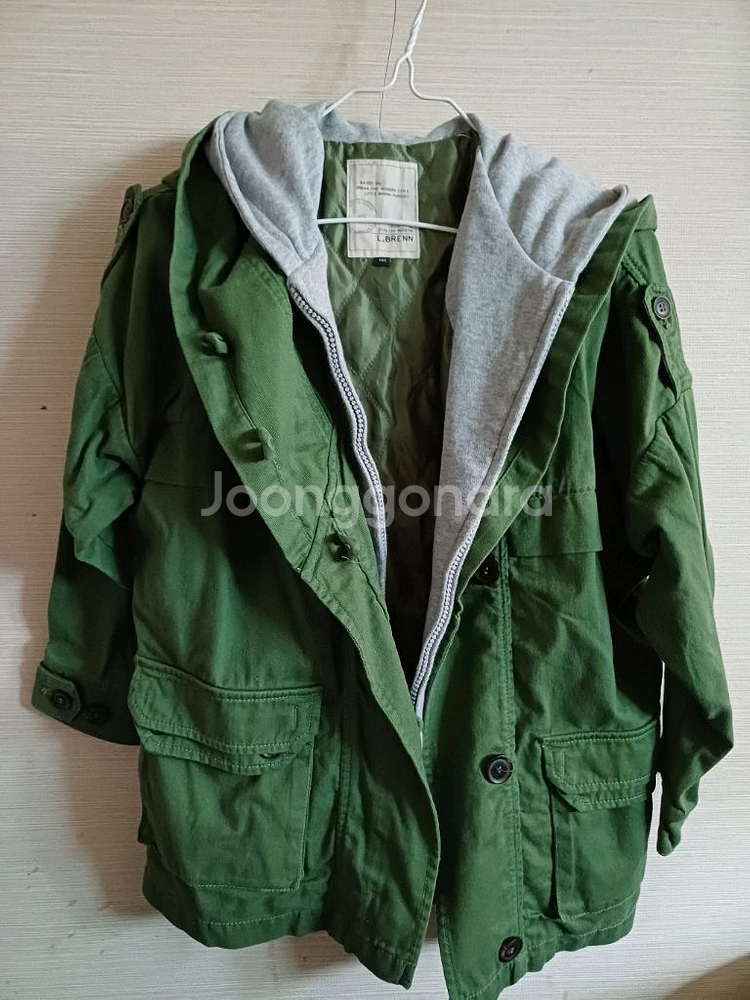 새상품 리틀브렌 조끼 카키야상 140--5