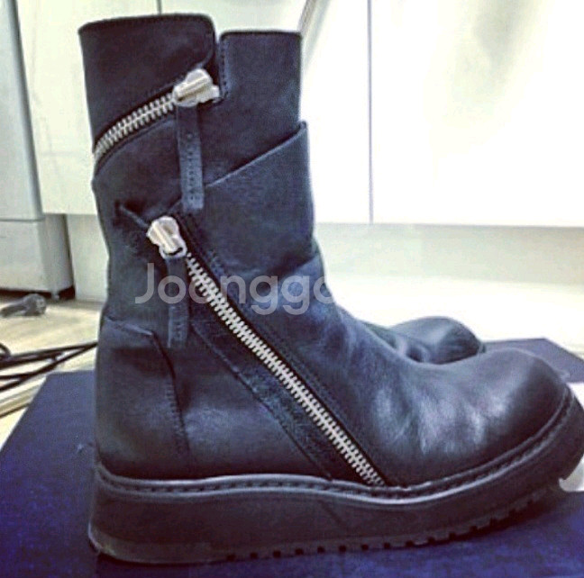 [41]신지아 아리아 스파이럴 사이드 지퍼 부츠 블랙--0