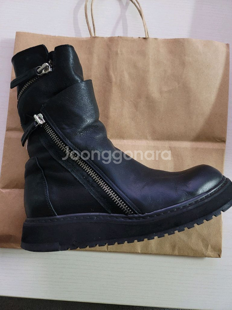 [41]신지아 아리아 스파이럴 사이드 지퍼 부츠 블랙--1