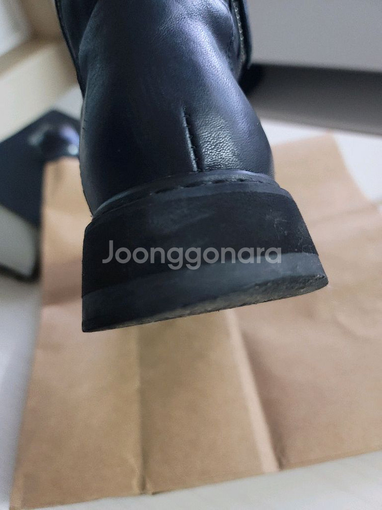 [41]신지아 아리아 스파이럴 사이드 지퍼 부츠 블랙--4