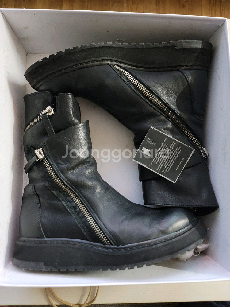 [41]신지아 아리아 스파이럴 사이드 지퍼 부츠 블랙--8