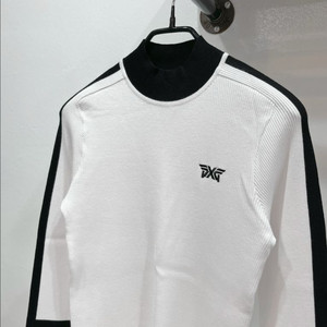 [미착용](55/s) pxg 화이트 골지 모크넥 니트