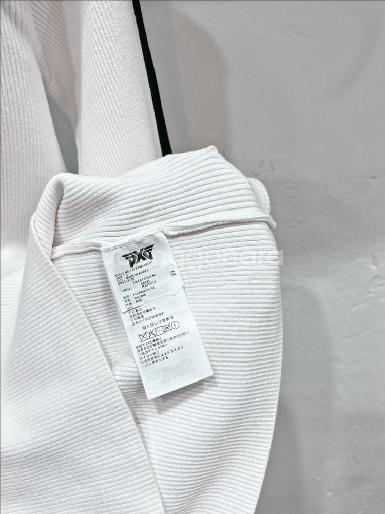 [미착용](55/s) pxg 화이트 골지 모크넥 니트--3