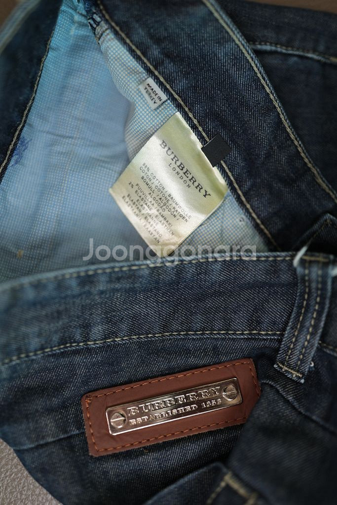버버리 런던 영국 감성 데님 팬츠 31/32--5