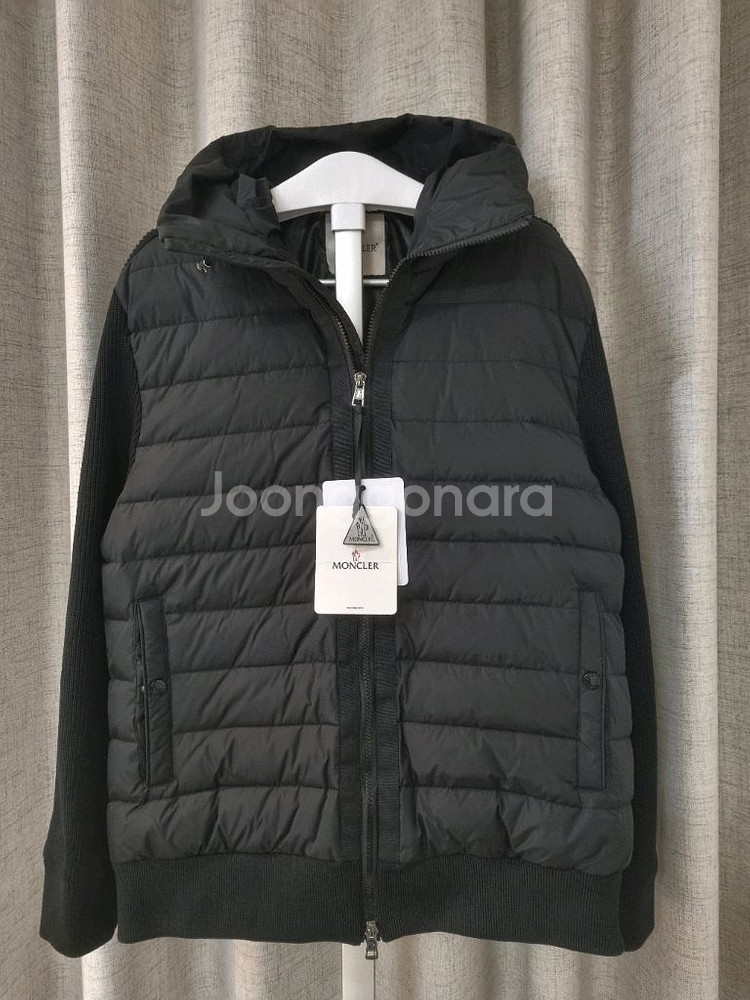 몽클레어 후드니트패딩 블랙 2XL 새제품--0