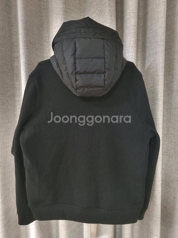 몽클레어 후드니트패딩 블랙 2XL 새제품--4