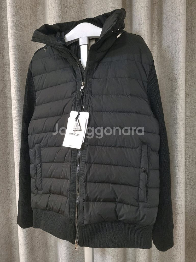 몽클레어 후드니트패딩 블랙 2XL 새제품--2
