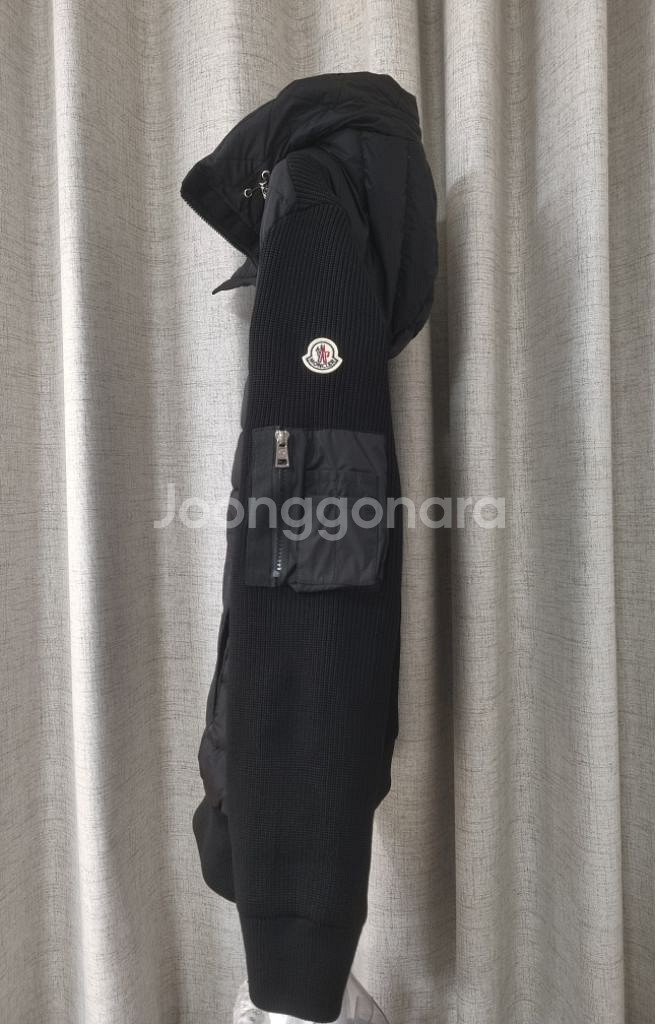 몽클레어 후드니트패딩 블랙 2XL 새제품--3