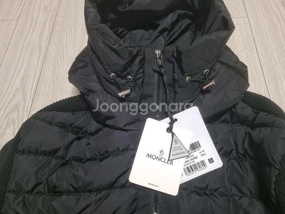 몽클레어 후드니트패딩 블랙 2XL 새제품--6