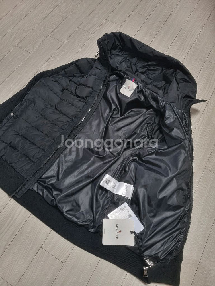 몽클레어 후드니트패딩 블랙 2XL 새제품--8