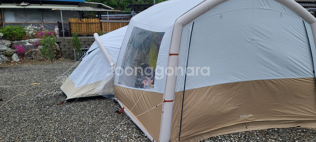 데카트론 에어텐트4.2+에어쉘터 팝니다.--0