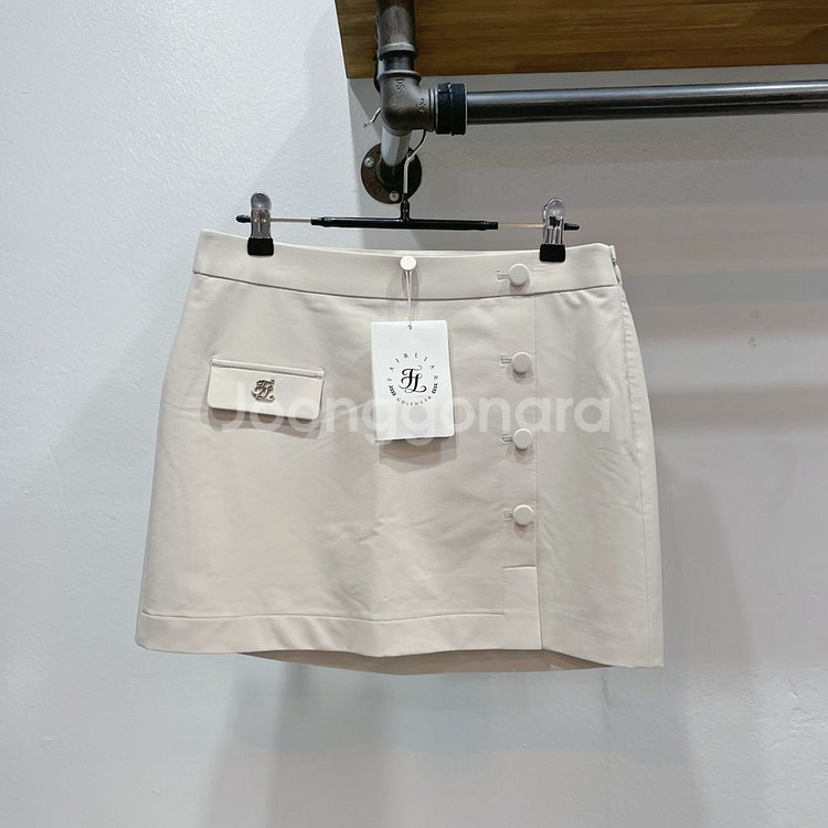 [새제품](70/m) 페어라이어 연베이지 골프스커트--1