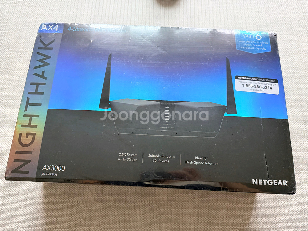 넷기어 나이트호크 AX3000 WIFI6 공유기 미개봉--0