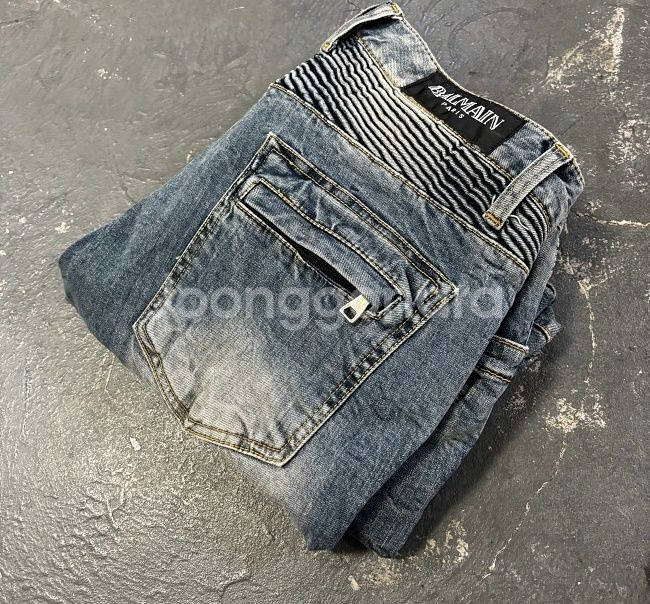 발망 바이커진 청바지 데님청바지 데님팬츠 33인치--2