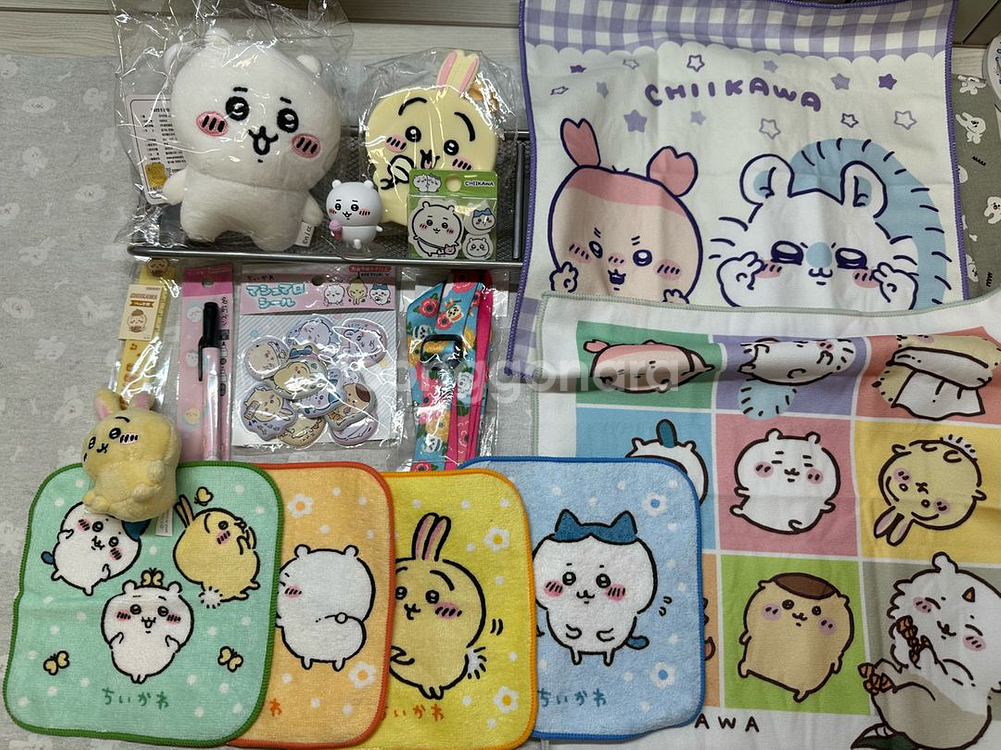 치이카와 먼작귀 인형 피규어 손수건 타월 우사기 파우치--0