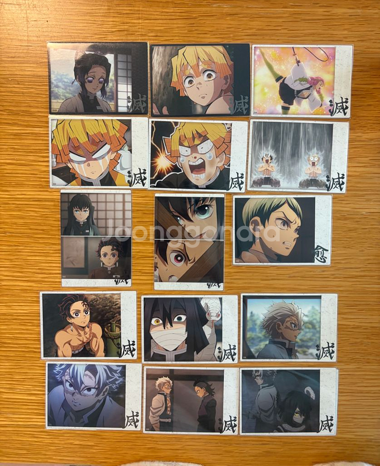 귀멸의칼날 콜렉팅카드 스틸카드 15장 일괄 팝니다--0