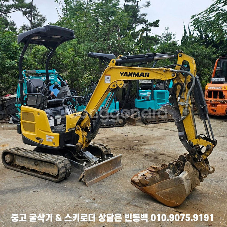 YK건기 얀마 VIO17 21년식 집게장착 미니 굴삭기--3