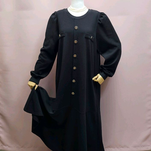 QUEEN 퍼프 머메이드 롱원피스