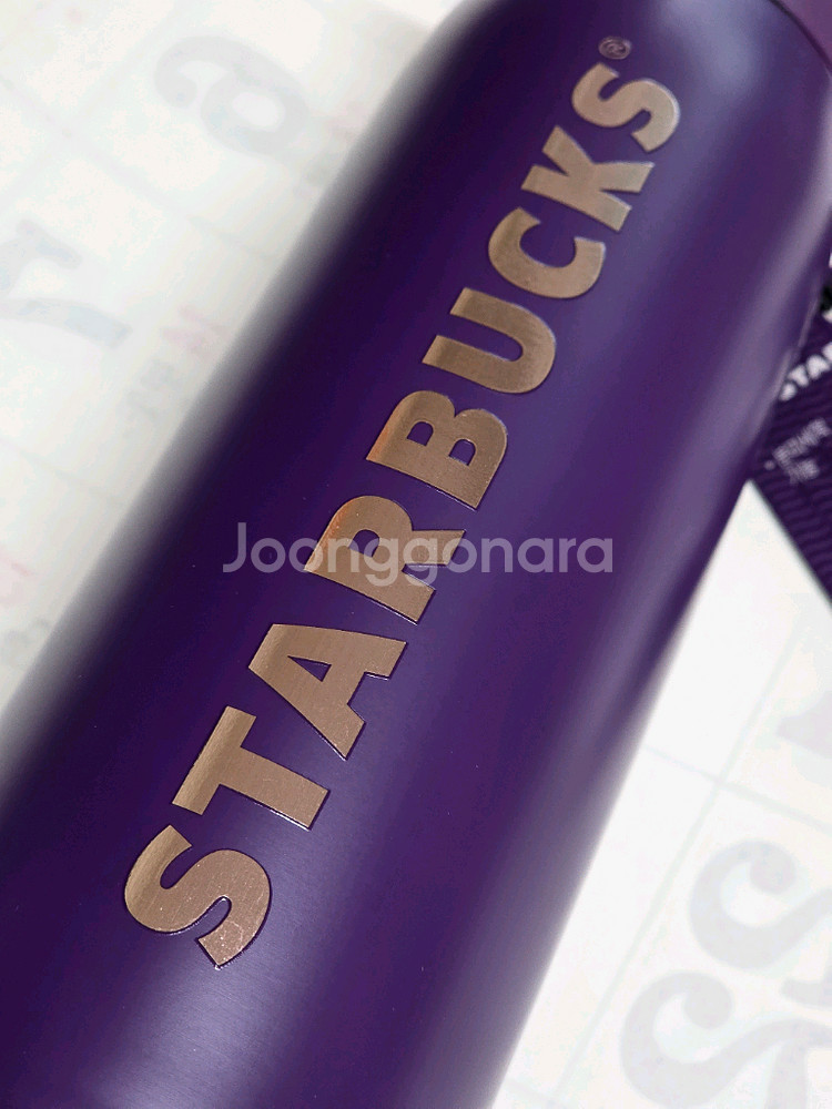 스타벅스 JMZ 퍼플 워드마크 보온병 600ml--1