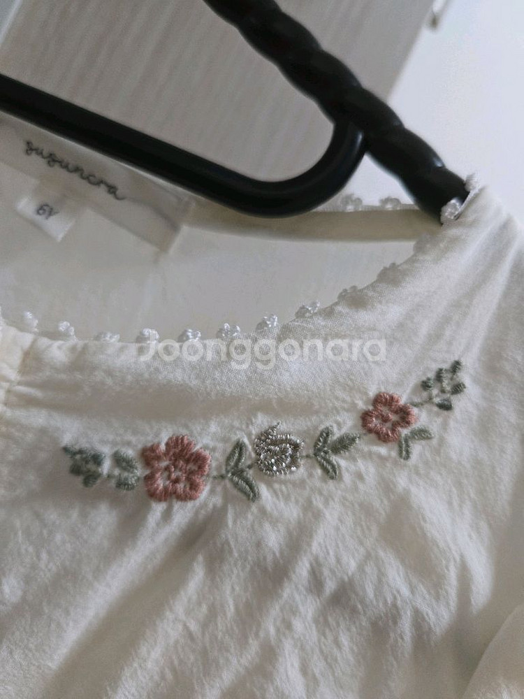 슈슈앤크라 꽃자수원피스 6y--6