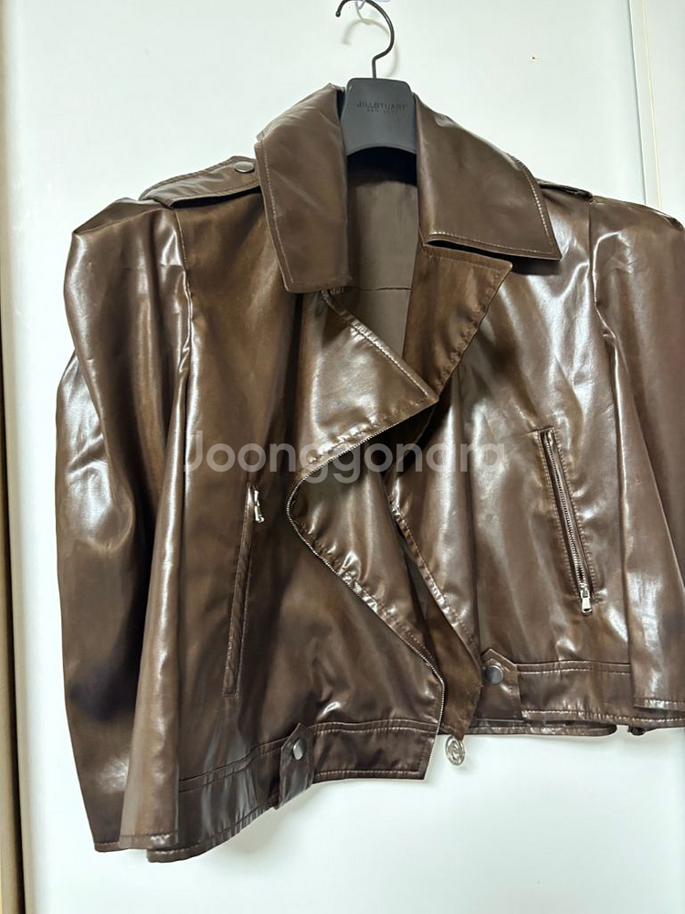 타임 샘플 인조 가죽 자켓--0