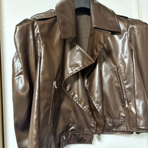 타임 샘플 인조 가죽 자켓