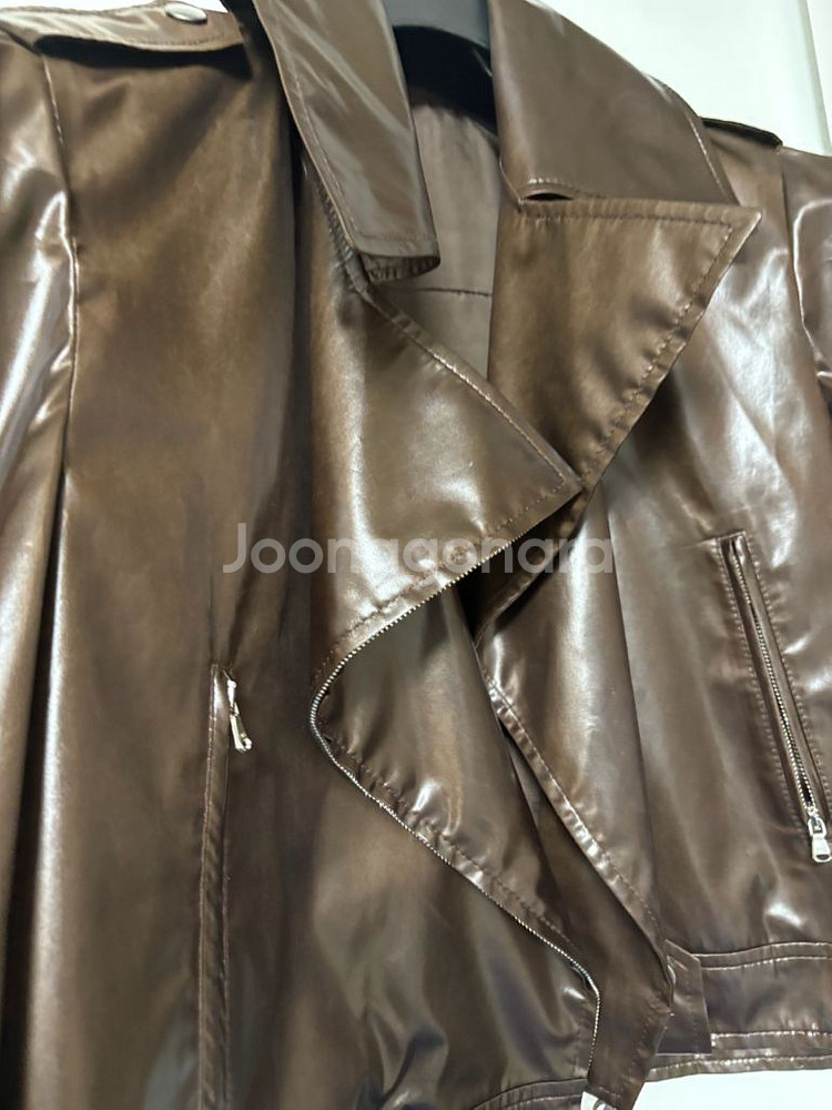 타임 샘플 인조 가죽 자켓--3