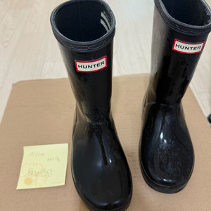 헌터 레인부츠 무광 블랙 UK11