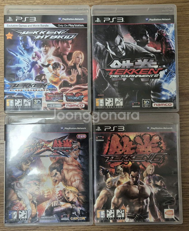 플스3(PS3) 철권 4종 일괄 판매합니다.--0