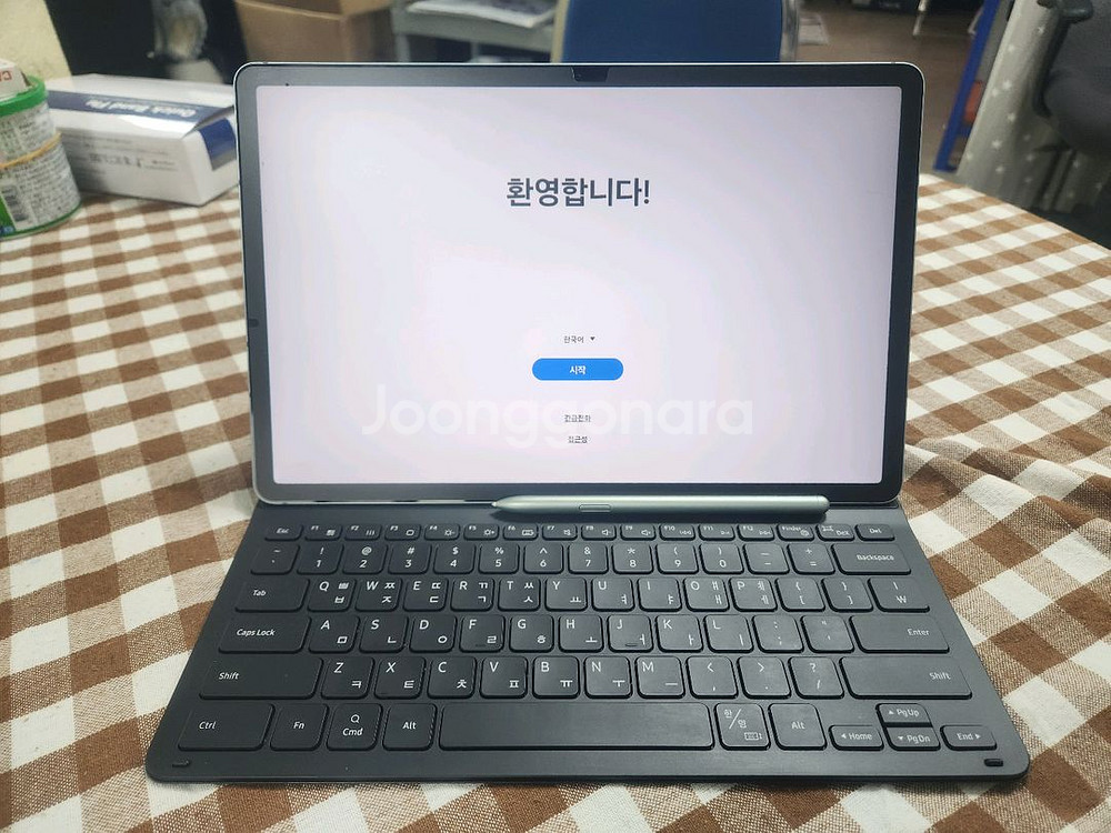 갤럭시 탭 S7 FE lte + 키보드 북커버--0