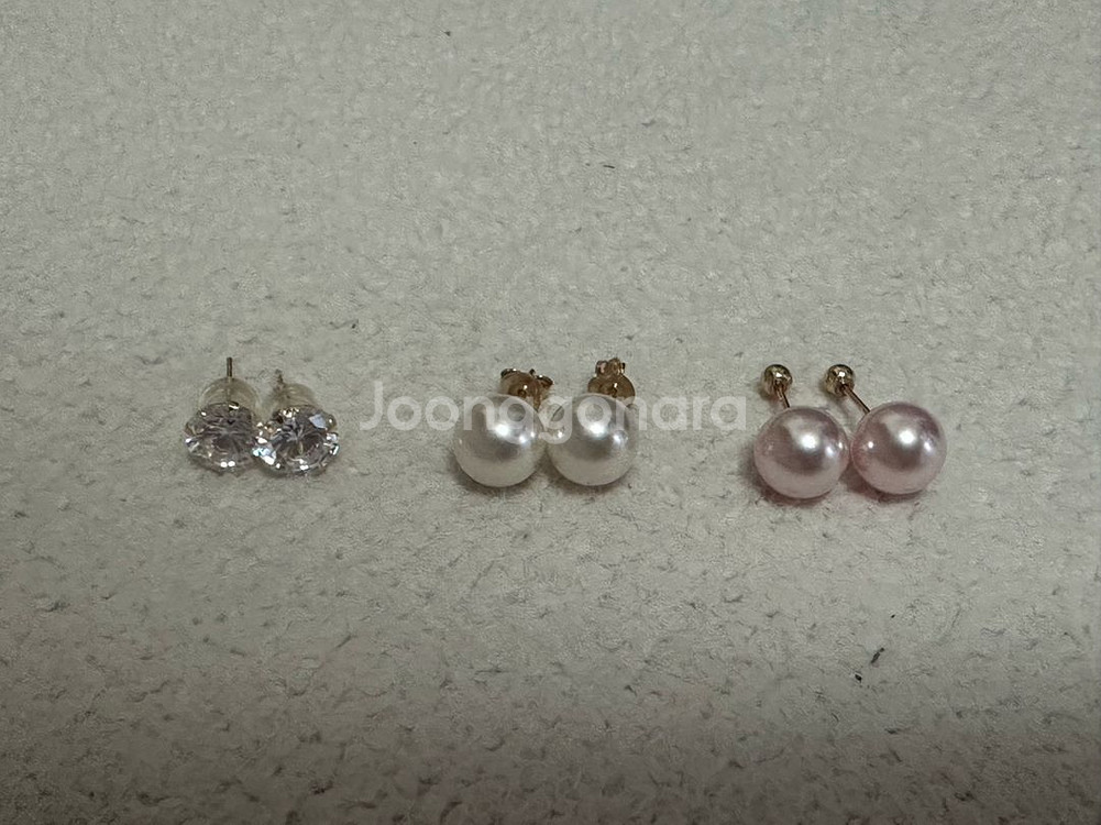 데일리스톤 스와로브스키진주 귀걸이 피어핑 14k 귀걸이--0