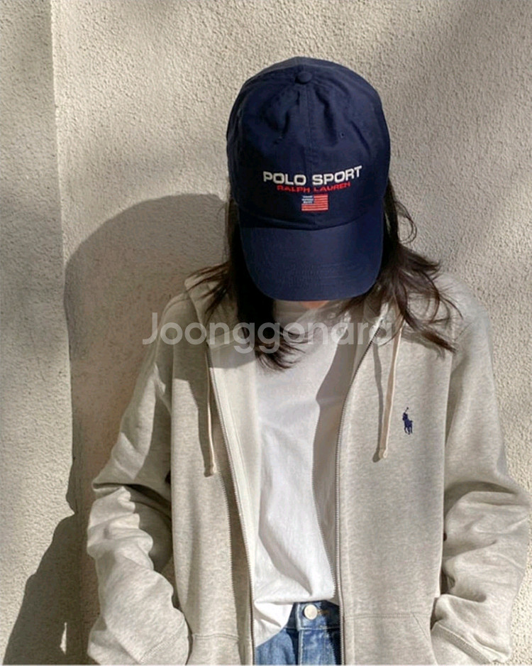 90-00s 폴로스포츠 랄프로렌 스펠아웃 볼캡 블랙--0