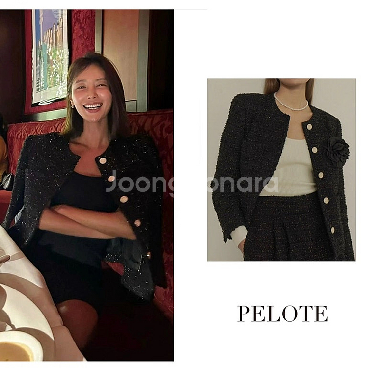 새상품) pelote 필로트 브레코 트위드자켓--7