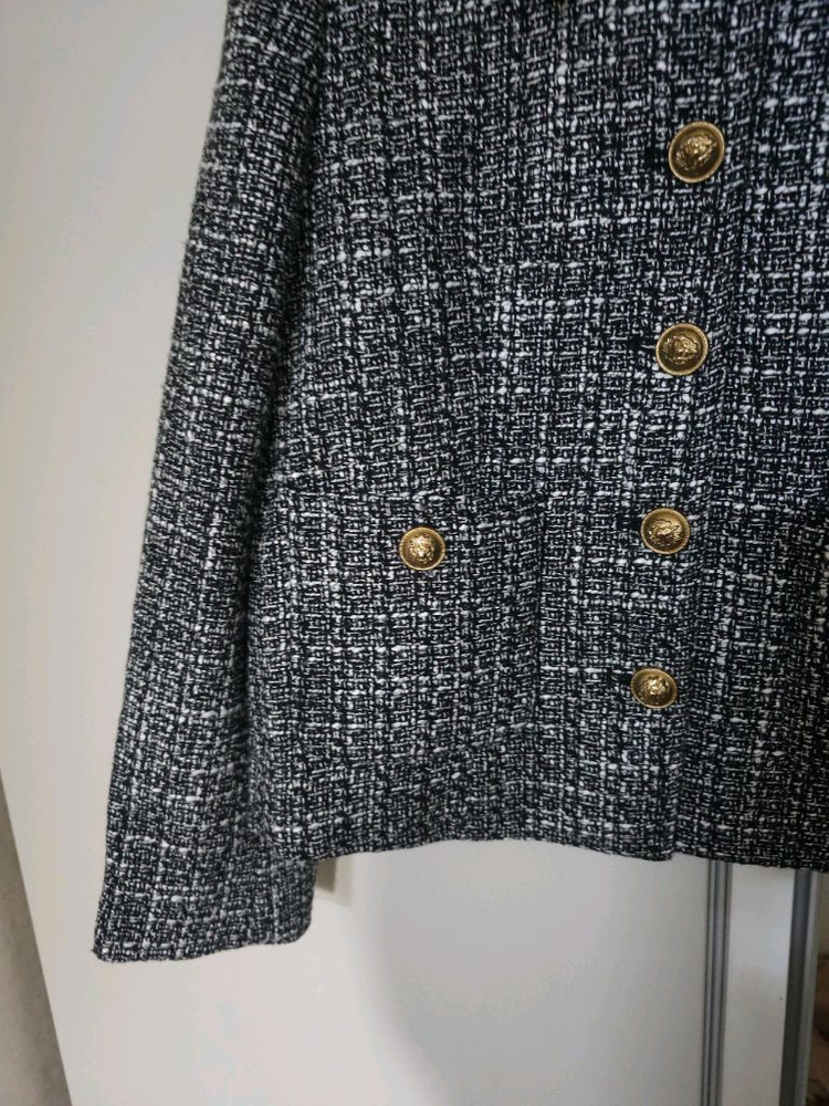 칼 라거펠트 트위드 금장 버튼 자켓 이미지