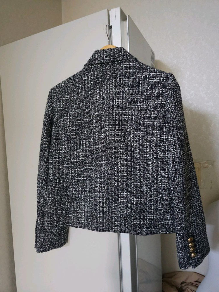 칼 라거펠트 트위드 금장 버튼 자켓 이미지