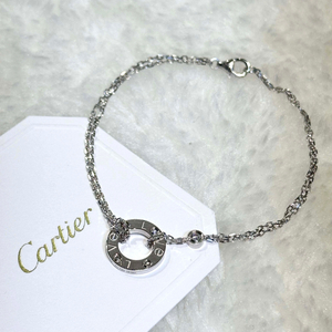 까르띠에 WG 다이아2P 러브 체인 팔찌-H093010