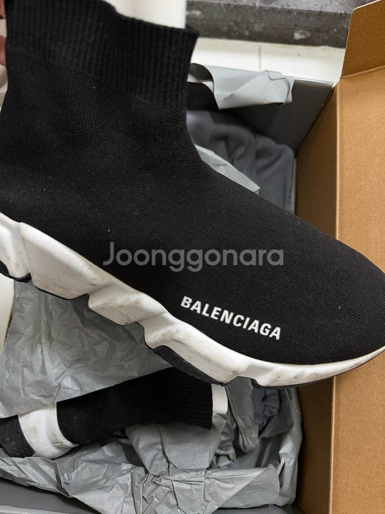 발렌시아가 스피드러너 37 사이즈 블랙 운동화 스니커즈--2