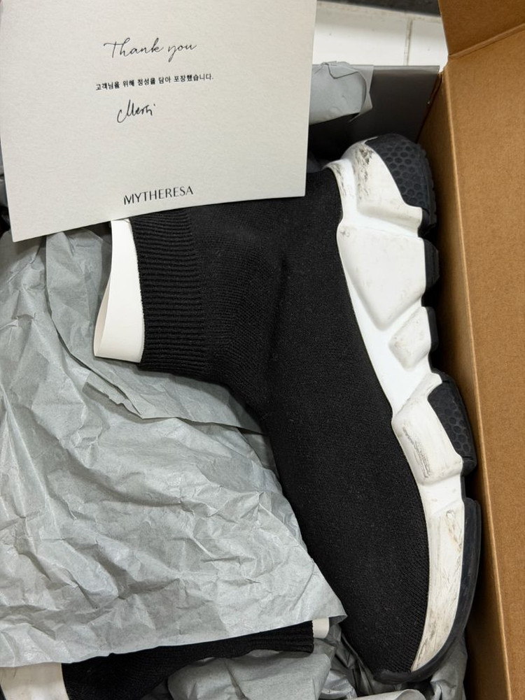 발렌시아가 스피드러너 37 사이즈 블랙 운동화 스니커즈--5