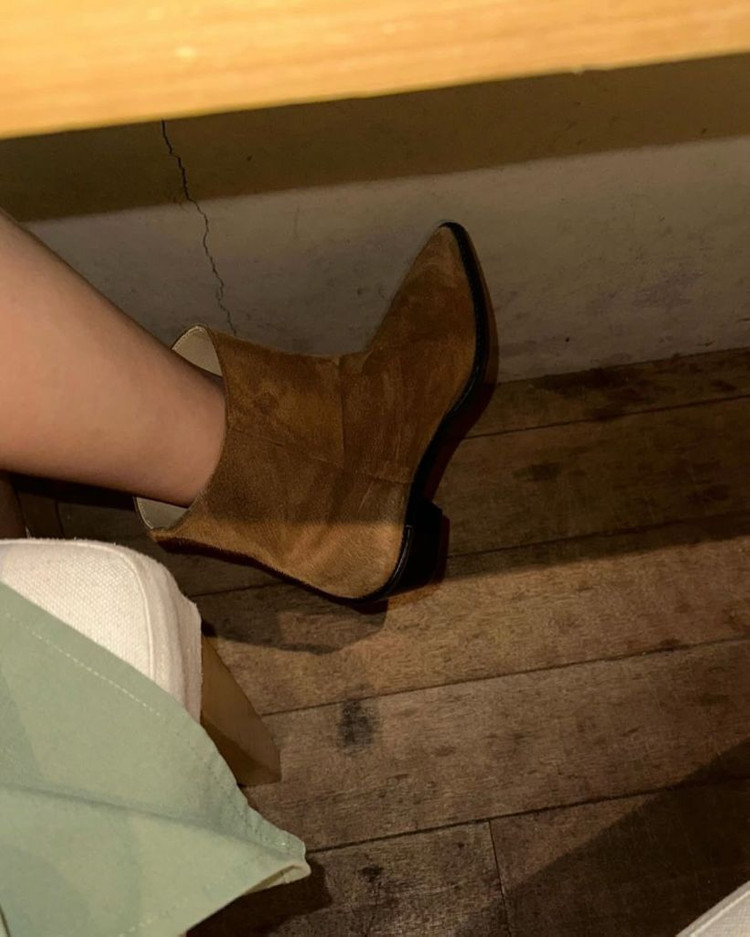 프레쉬라벨 어바인 웨스턴 미들 부츠 스웨이드 240--3