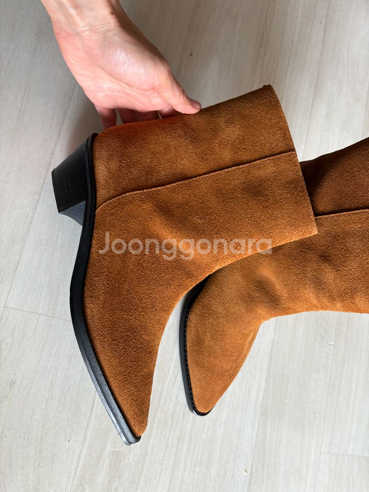 프레쉬라벨 어바인 웨스턴 미들 부츠 스웨이드 240--6