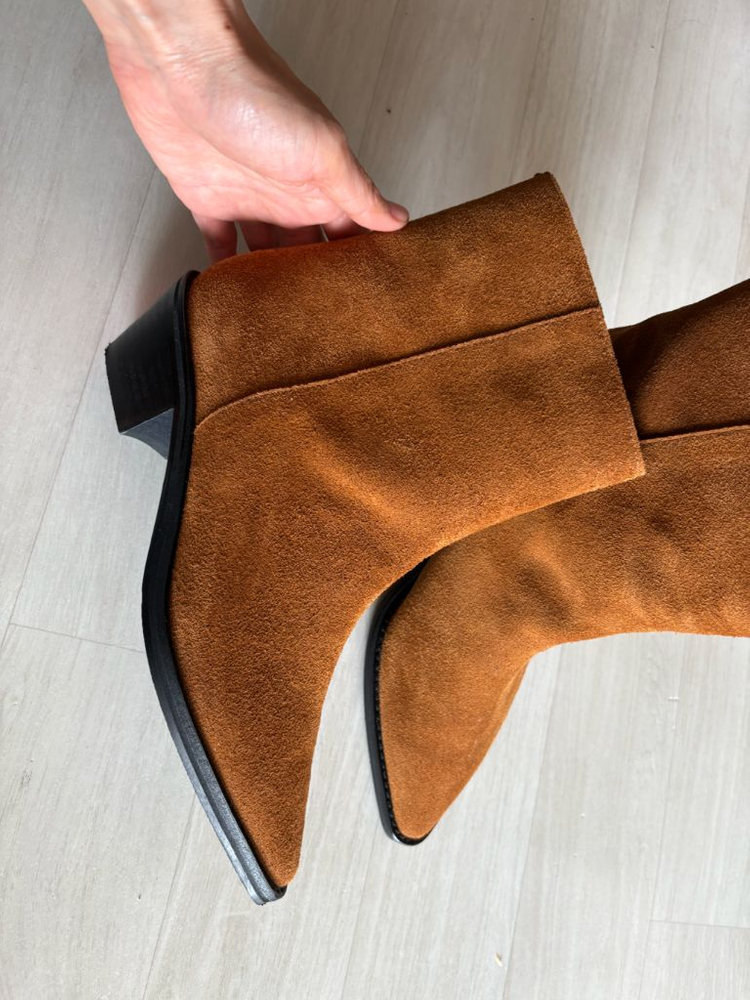 프레쉬라벨 어바인 웨스턴 미들 부츠 스웨이드 240--6