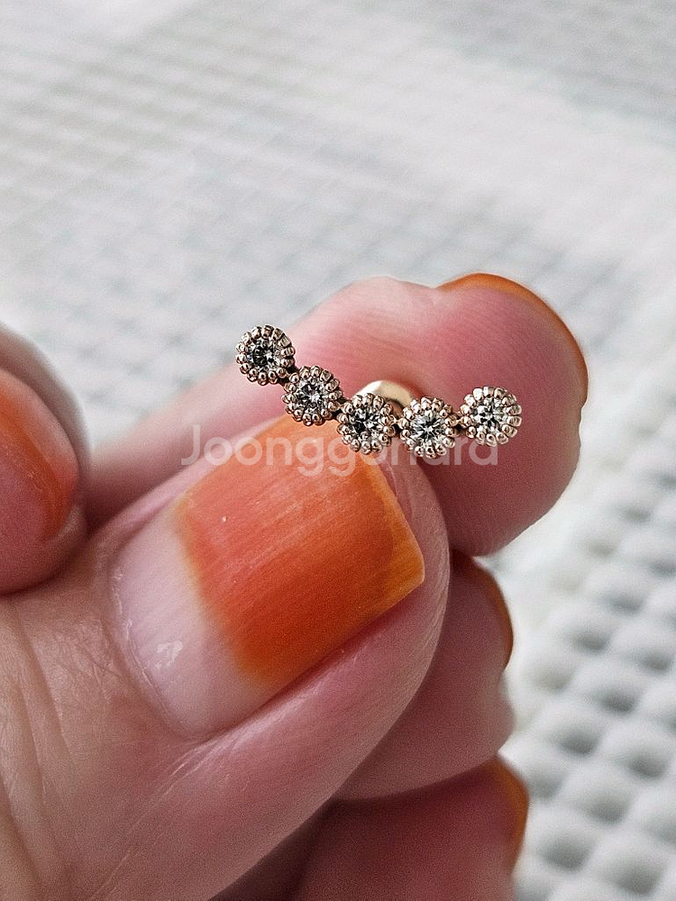 14k 다이아몬드 스틱 피어싱--1