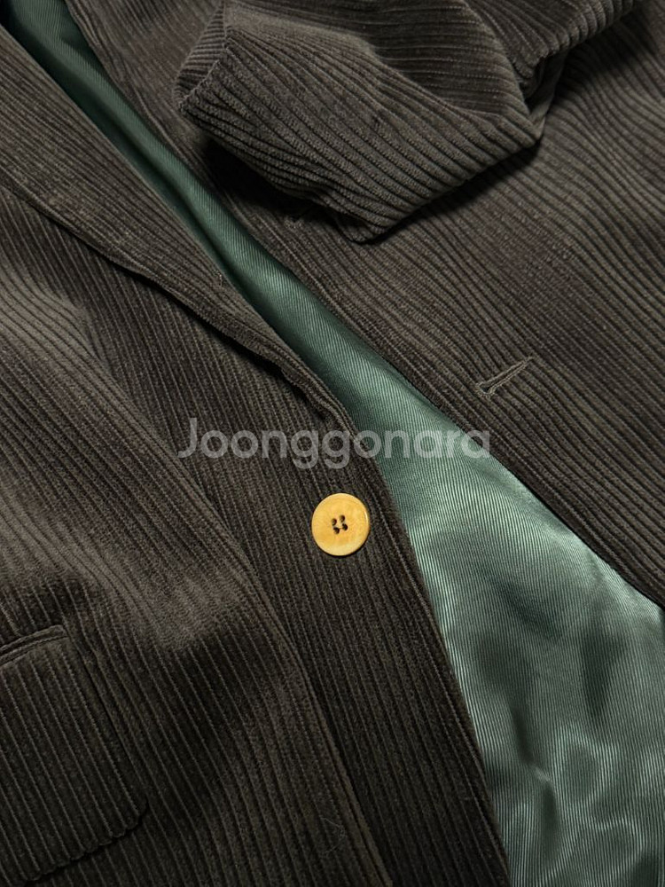 마리아노 코듀로이 스카프 디테일 자켓 L사이즈--3