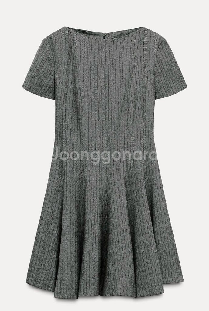 택달린) 자라 헤링본 플레어 원피스--2