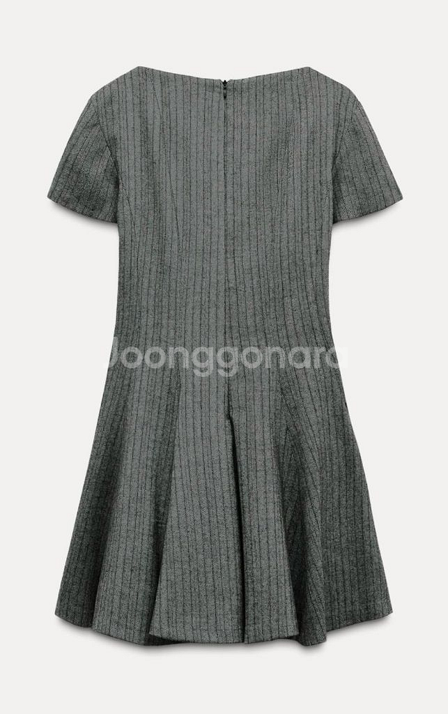 택달린) 자라 헤링본 플레어 원피스--3