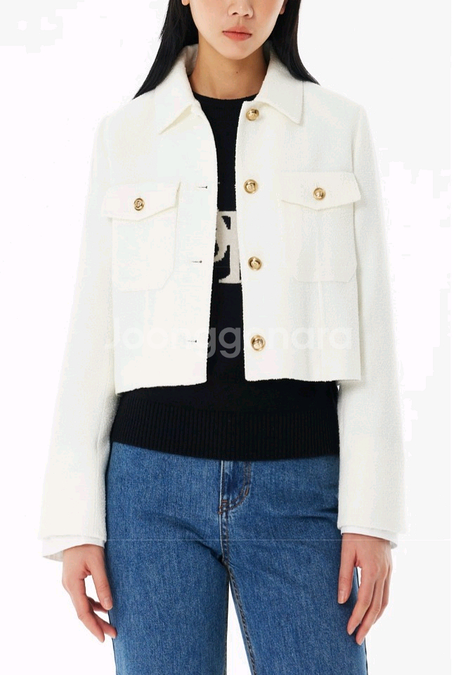 [새상품]보브(VOV) 커프 포인트 트위드 자켓--1